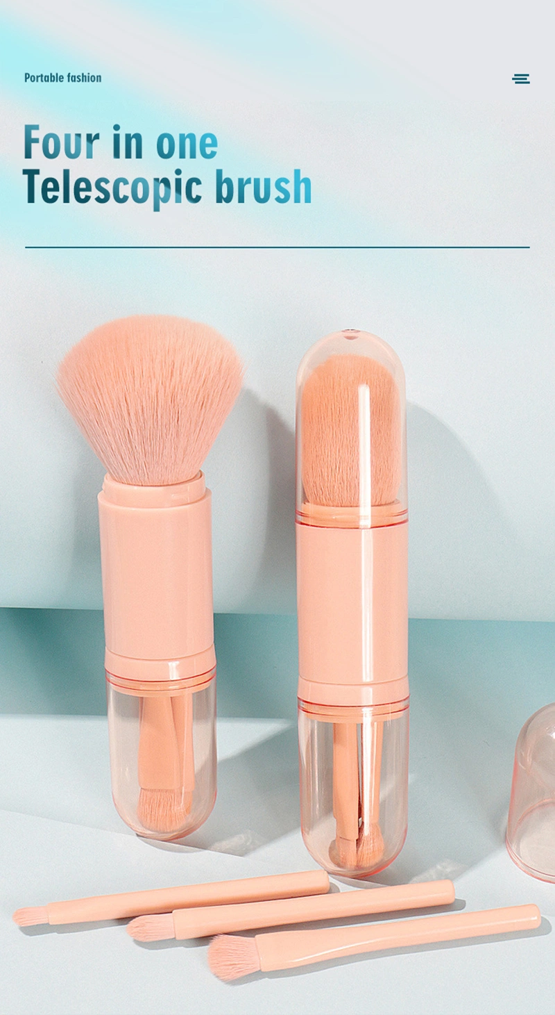 Retractable 4 in 1 Makeup Brushes Set