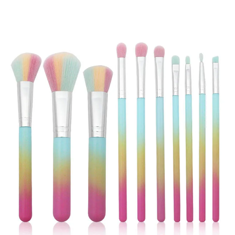 10PCS Cosmetic Tools Full Set Professional Makeup Brush Set for Women
