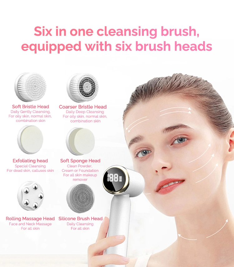 Skin Deep Cleaning Device Rechargeable Waterproof Vibration Silicone Face Wash Brush