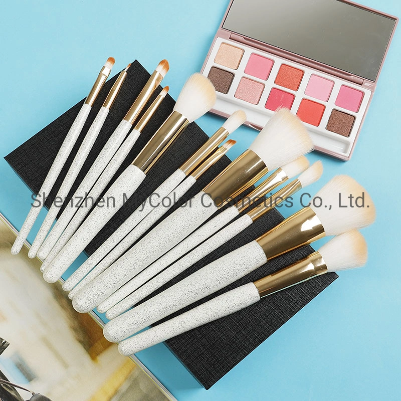 Luxury Glitter Makeup Brushes 12PCS Synthetic Hair Powder Blending Kabuki Eyeshadow Cosmetic Brush Set