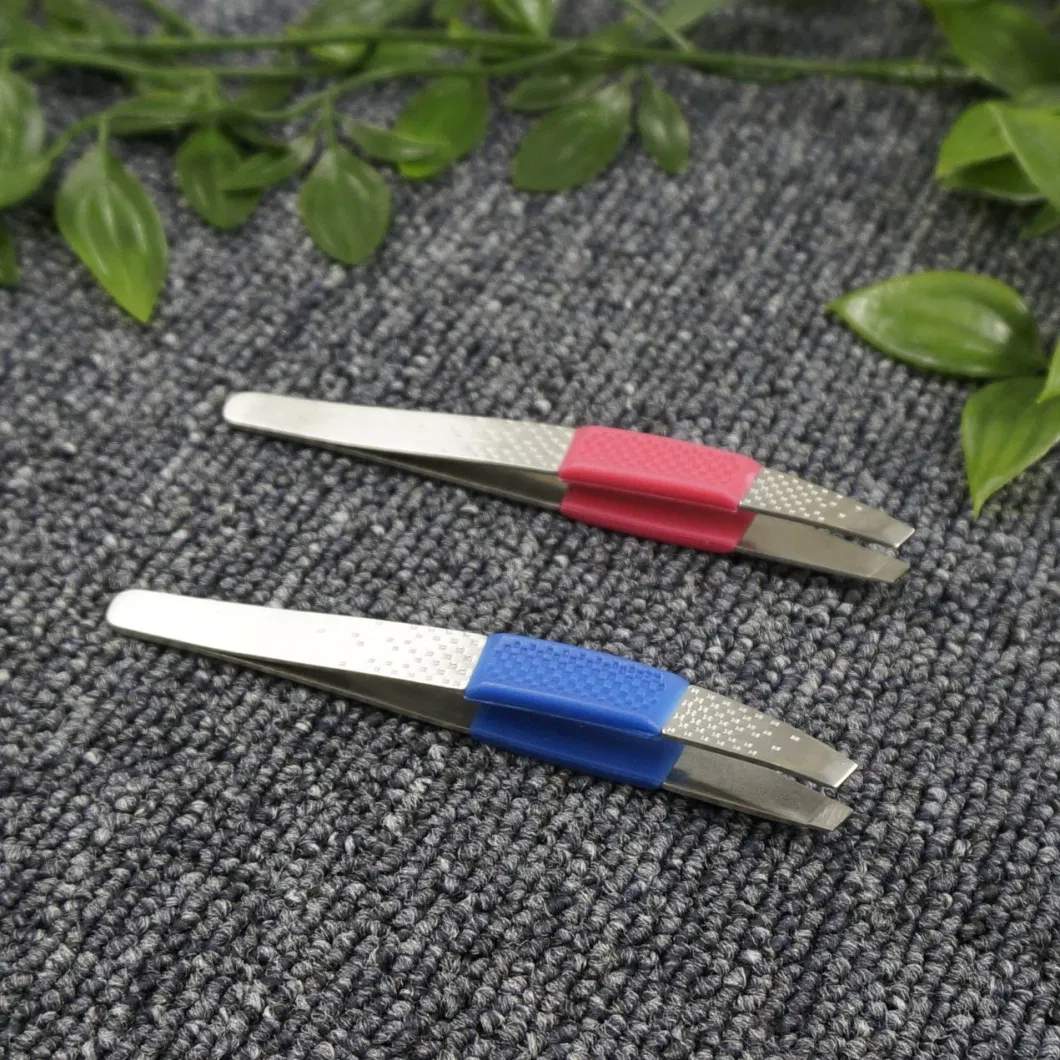 Stainless Steel Silicone Anti Slip Eyebrow Clip Makeup Beauty Tool