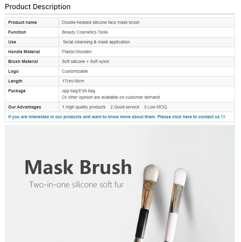 Mini Face Mask Brush Dual Sided for Makeup Foundation Health Care