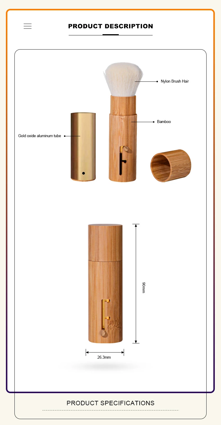 Private Label Luxury Travel Mini Goat Hair Bamboo Cosmetics High Quality Makeup Brush Set
