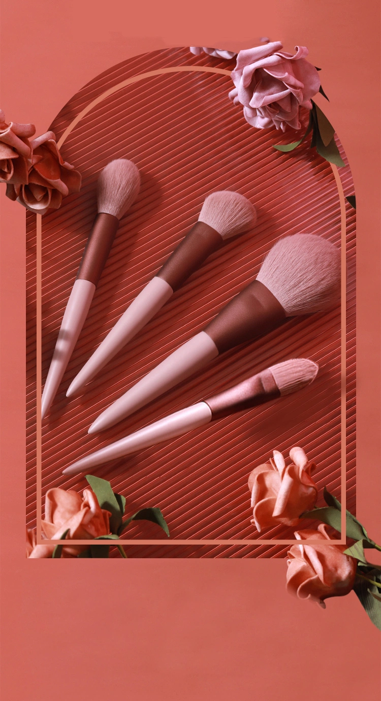 Professional Beauty Tools Premium Synthetic Hair Pink Make up Blush Eyeshadow Foundation Brushes Cosmetic Makeup Brush Set
