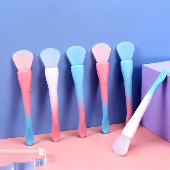 New Double End Foundation Brush Apply Facial Mask Silicone Brush