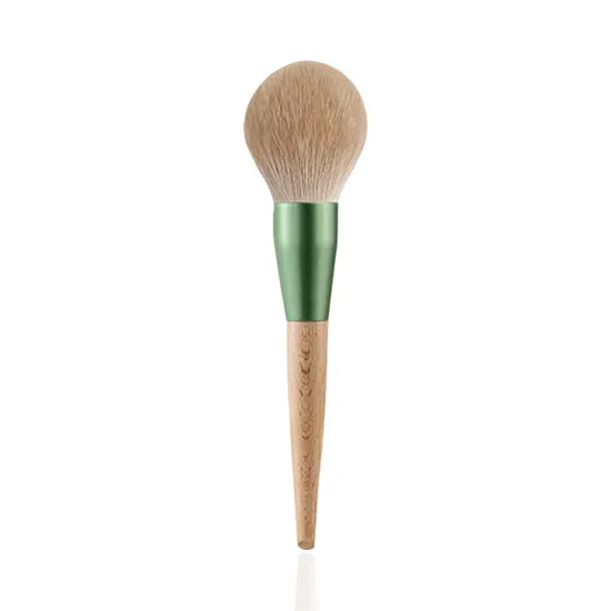 Custom Logo 14 PCS High Quality Professional Private Label Synthetic Brushes Green Makeup Brush Set with Belt Bag