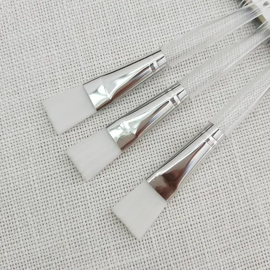 Cheap Crystal Glossy Handle Soft Hair Cosmetic Brush DIY Custom Facial Mask Brush for Mask